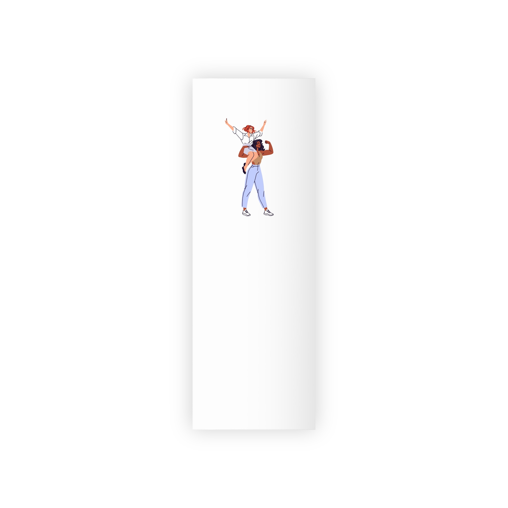 Happy Feminists Celebrate Success Winning Diverse Women Cheer Hands Up Support Feminism Strong Girl Holds Her Friend Shoulder Flat Isolated Vector Illustration White Background Gift Wrapping Paper... - Image 5
