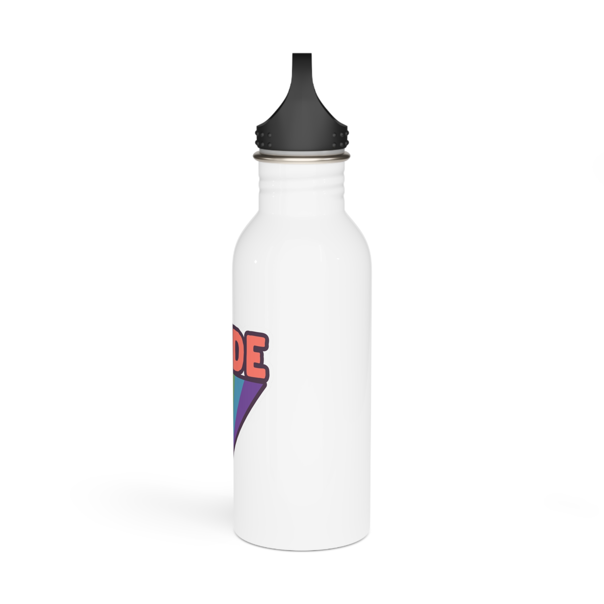 Pride With Rainbow Stainless Steel Water Bottle - Image 4
