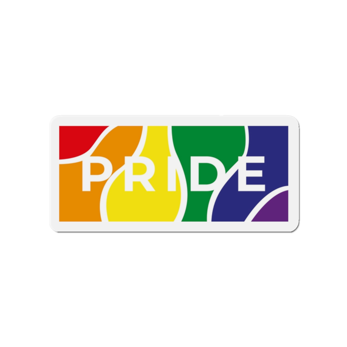 Gay Pride Month Colors Lgbtq Rainbow Background Tolerance Festival Die Cut Magnets