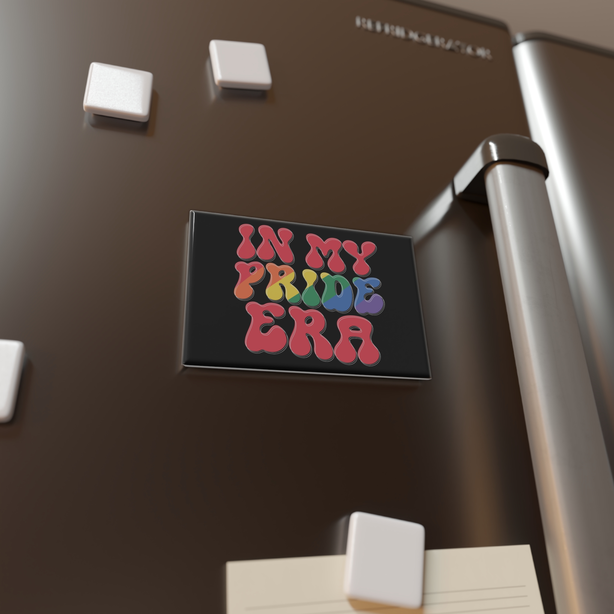 Word I My Rainbow Button Magnet Rectangle 1 And 10 Pcs - Image 8
