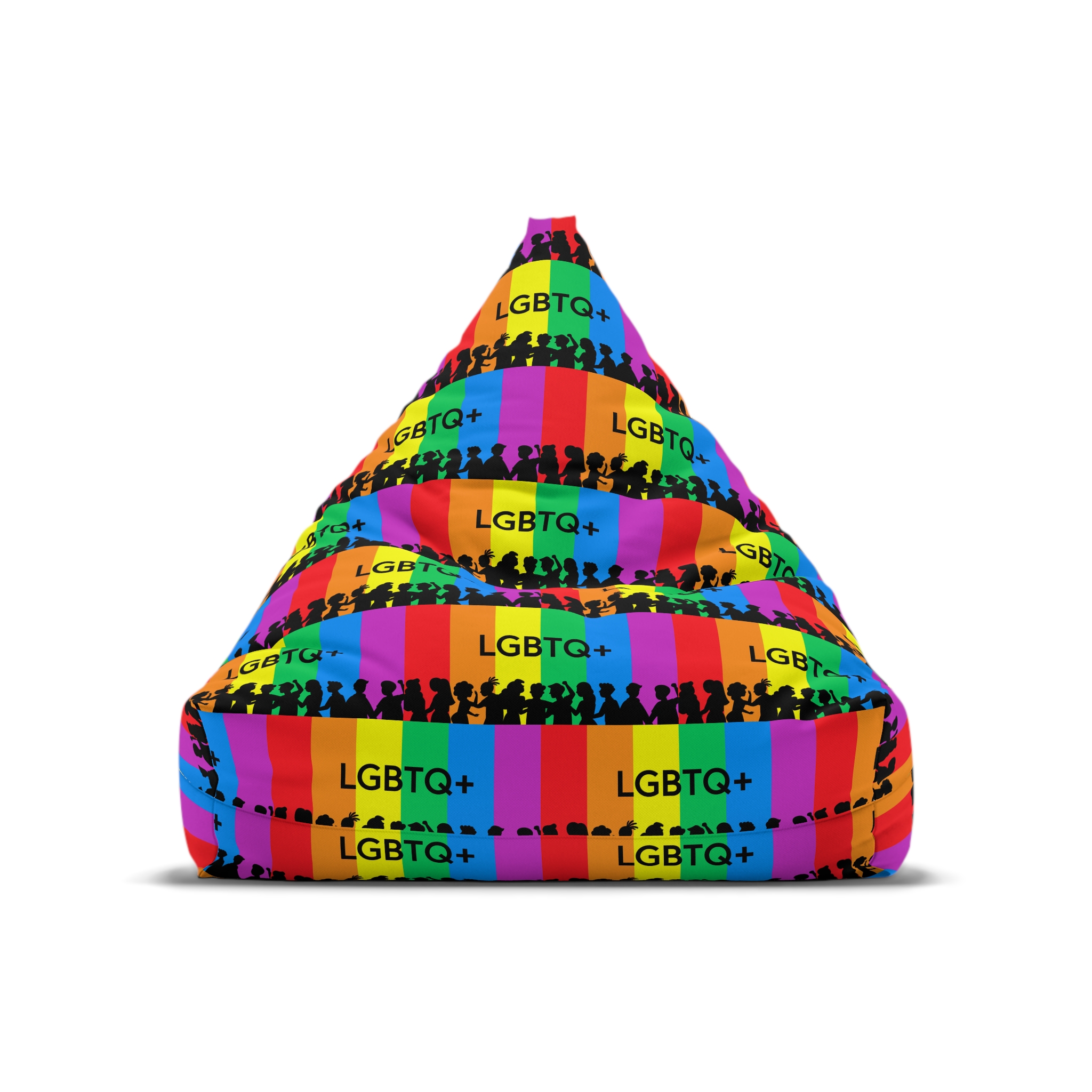 Rainbow Lgbt Lgbtqia Pride Flag Sign Flat Icon Bean Bag Chair Cover - Image 5