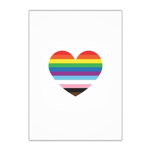 Progress Pride Flag Heart Symbol Love Inclusion Gift Wrapping Paper Sheets 1pc