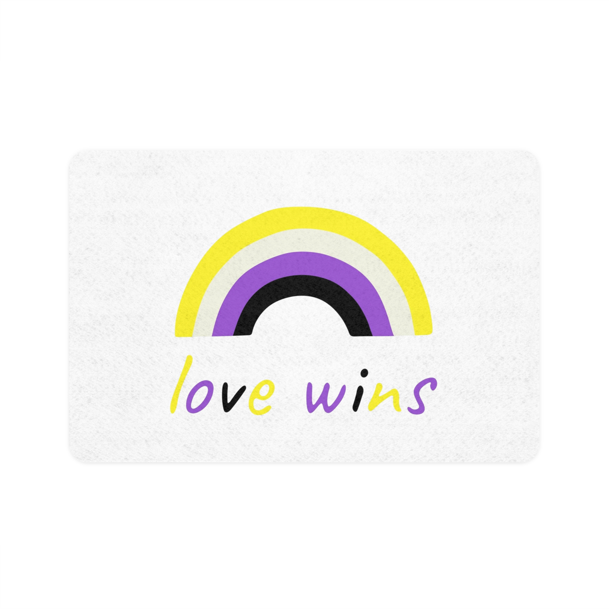 Colorful Rainbow Shape Nonbinary Pride Flag Happy Pride Day Lgbtqia Community Pride Month Vector Hand Drawn Doodle Posters Stickers Logo Cards Pet Food Mat 12x18