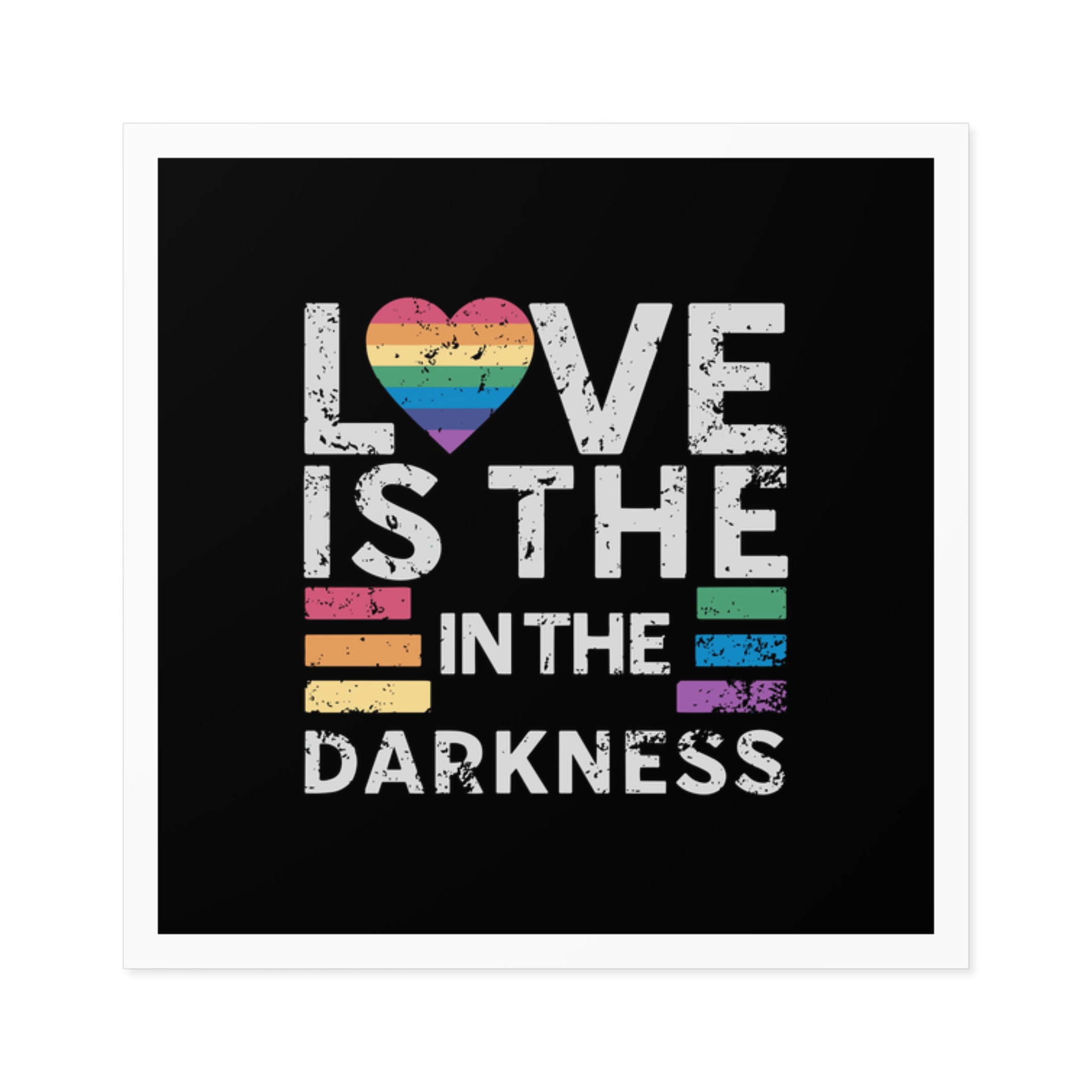 Love Is the In the Darkness Laminate Stickers Square - Image 13