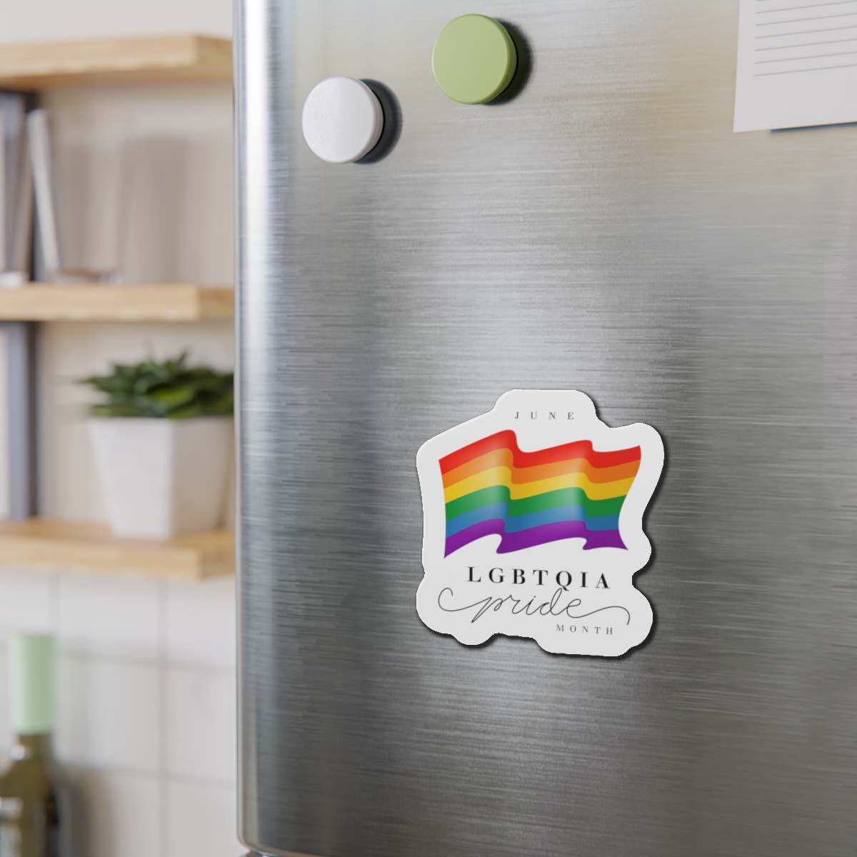 Lgbt Pride Month 2024 Concept Freedom Rainbow Flag With Hearts Gay Parade Vector Die Cut Magnets - Image 15