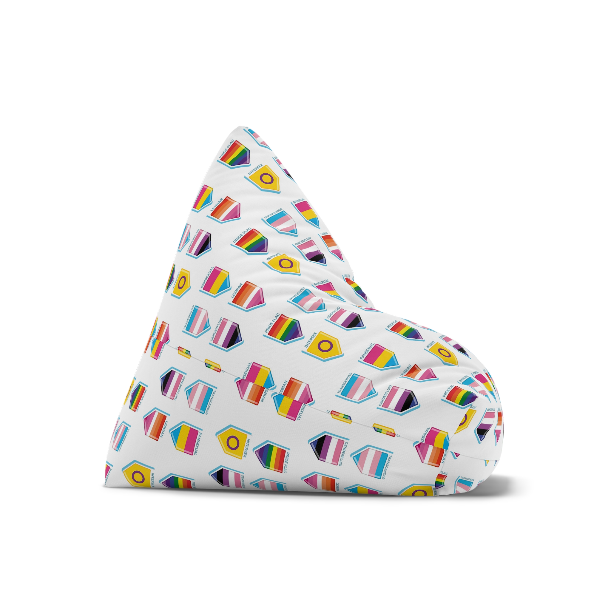 Flat Pride Month Lgbt Flags Collection Bean Bag Chair Cover - Image 7