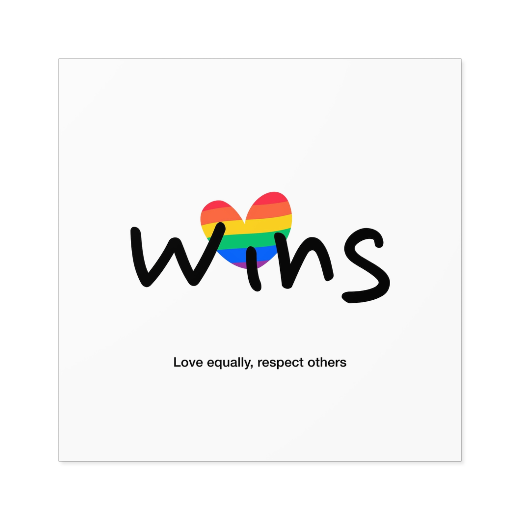 Love Letter Pride Rainbow Lettering Text Writing Pattern Freedom Love Heart Homo Colors Flag Parade (2) Laminate Stickers Square - Image 17