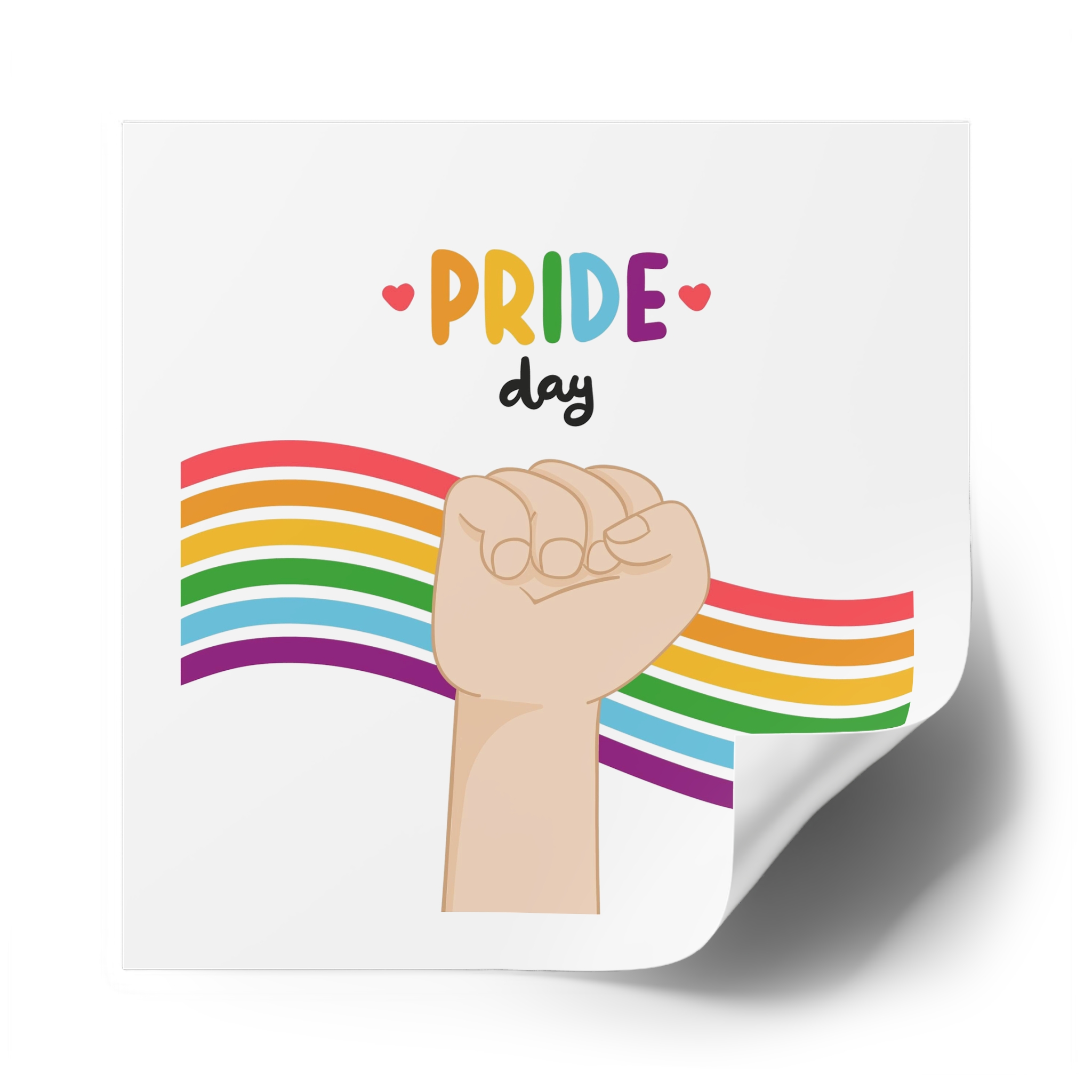 Pride Day Concept (2) Laminate Stickers Square - Image 78