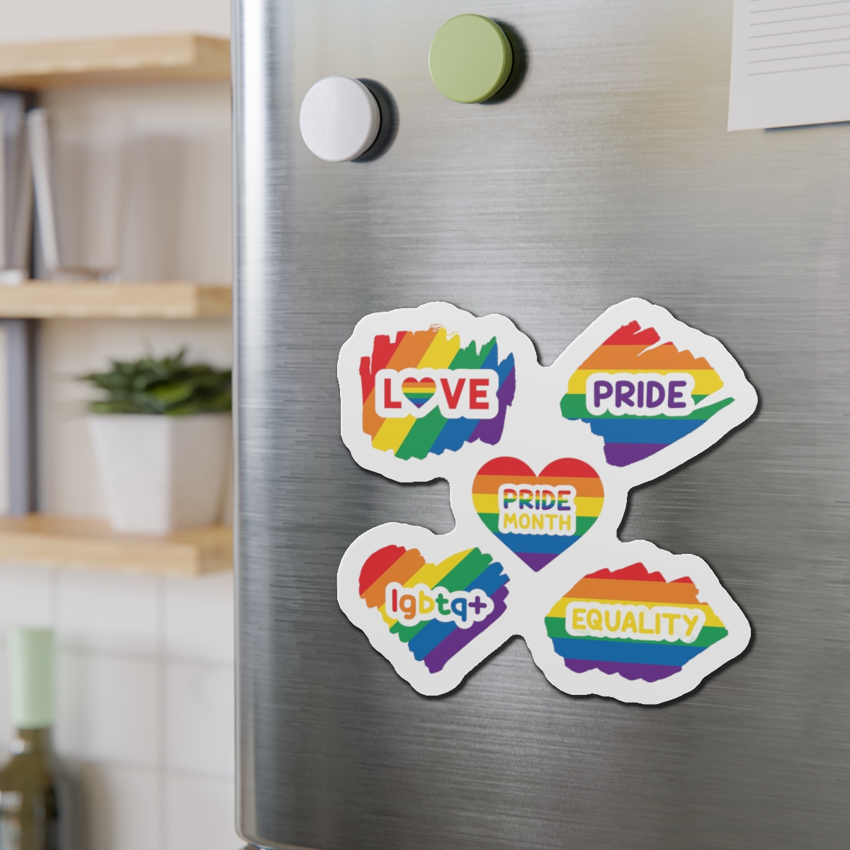 Pride Month Stickers Rainbow Lgbtq Flag Love Equality Die Cut Magnets - Image 15