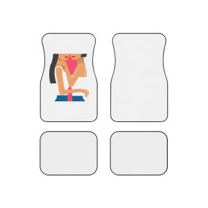 Two Girls Love Illustration Car Mats Set Of 4