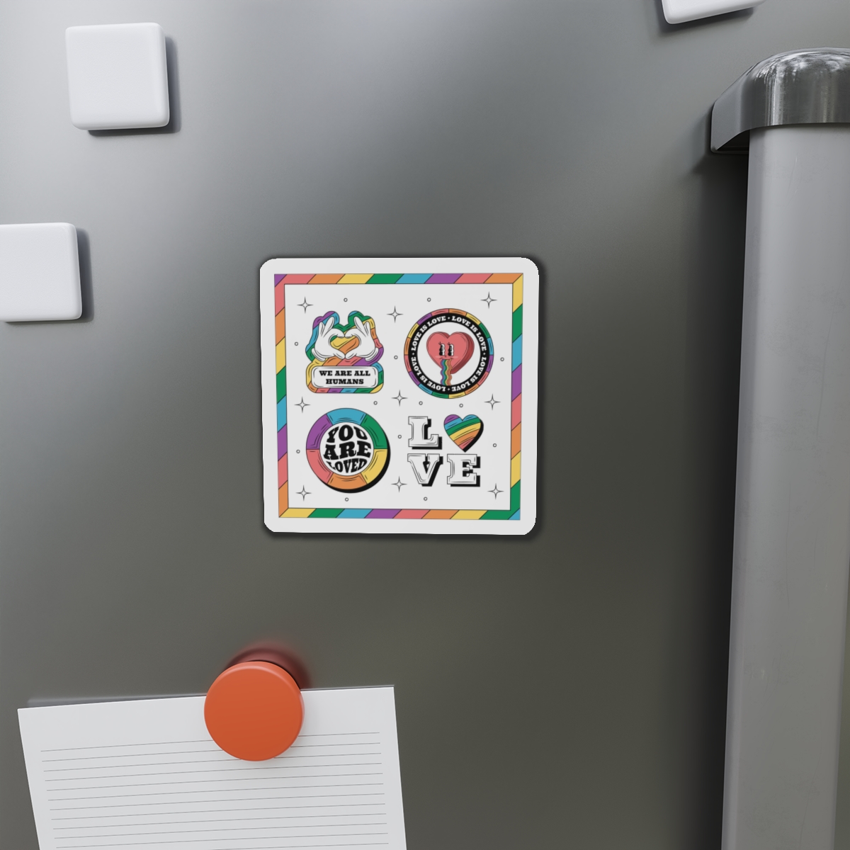 Hand Drawn Labels Collection Pride Month Celebration Die Cut Magnets - Image 8