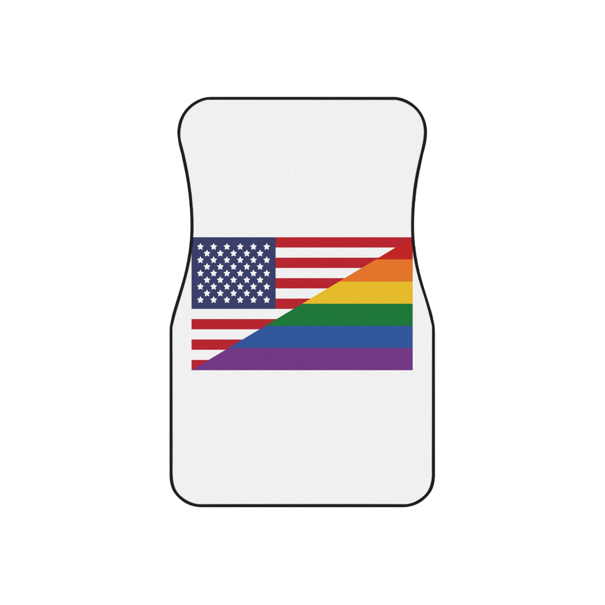 Lgbt Pride Month June Lesbian Gay Bisexual Transgender Lgbtq Flag Rainbow Vector(2) (1) Car Mats Set Of 4 - Image 2