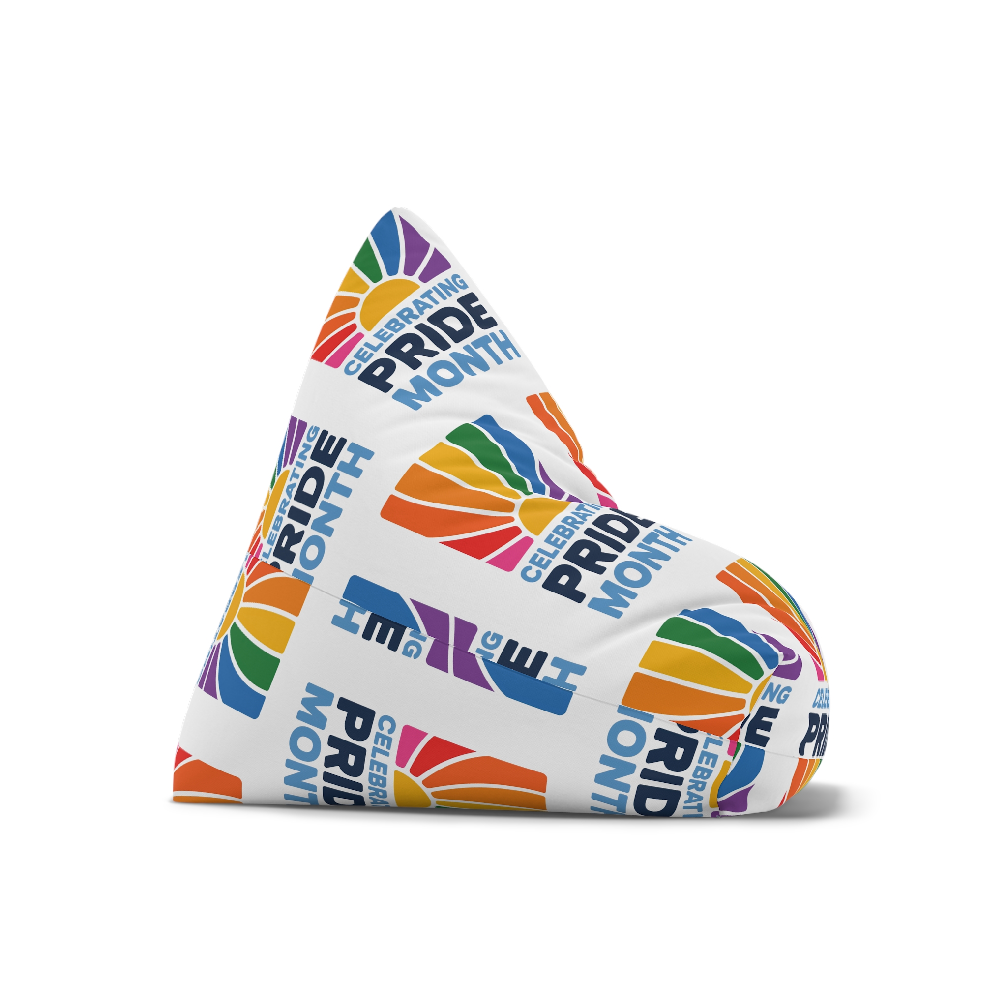 Celebrating Pride Month Colorful Graphic Design Bean Bag Chair Cover - Image 7
