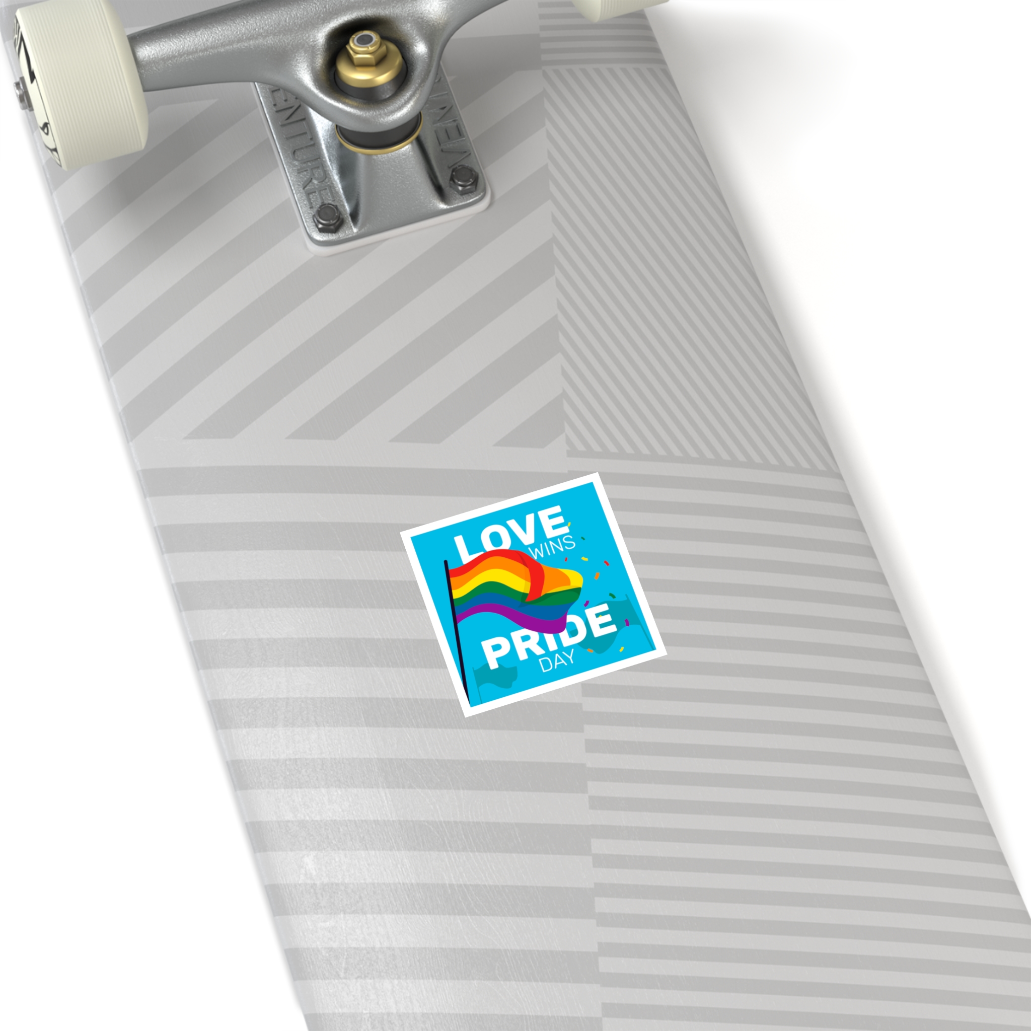 Pride Day Event With Rainbow Flag Laminate Stickers Square - Image 12
