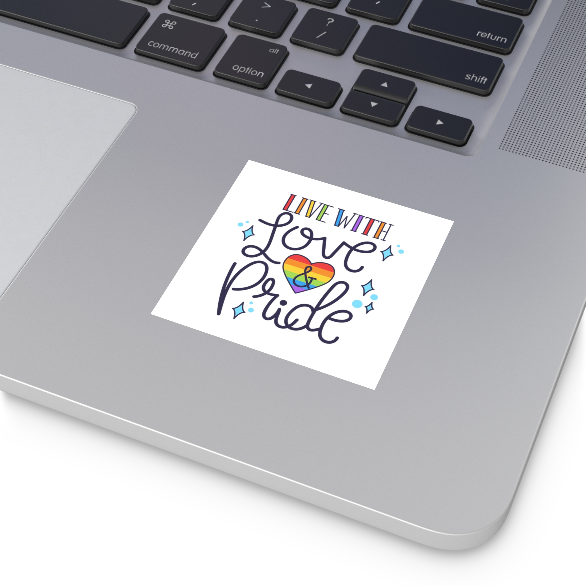 Pride Day Lettering Concept Laminate Stickers Square - Image 3