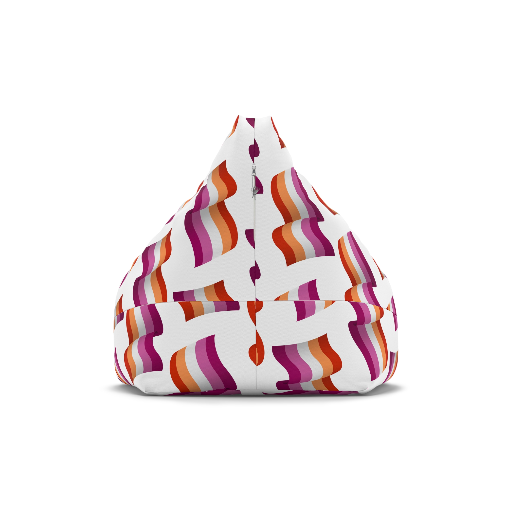 Flag Lesbian Lgbtq Ribbon Style Flag That Conveys Sense Movement Waving Effect Bean Bag Chair Cover - Image 2