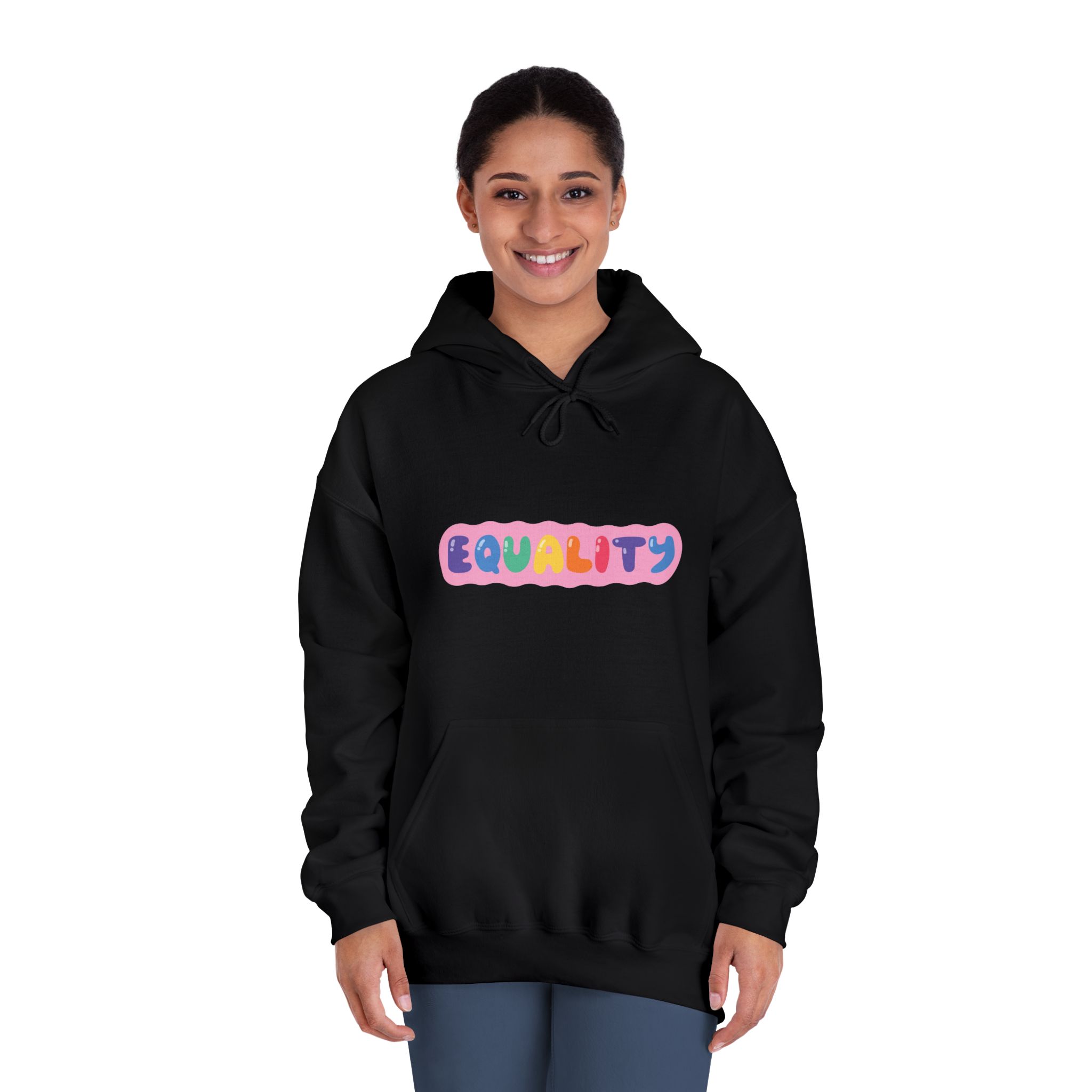 Lgbt Sticker Pack White Background Lgbtq Set Symbol Lgbt Pride Community Rainbow Elements Vector Hand Draw Illustration Hand Drawn Lettering(1) Unisex Dryblend Hooded Sweatshirt - Image 12