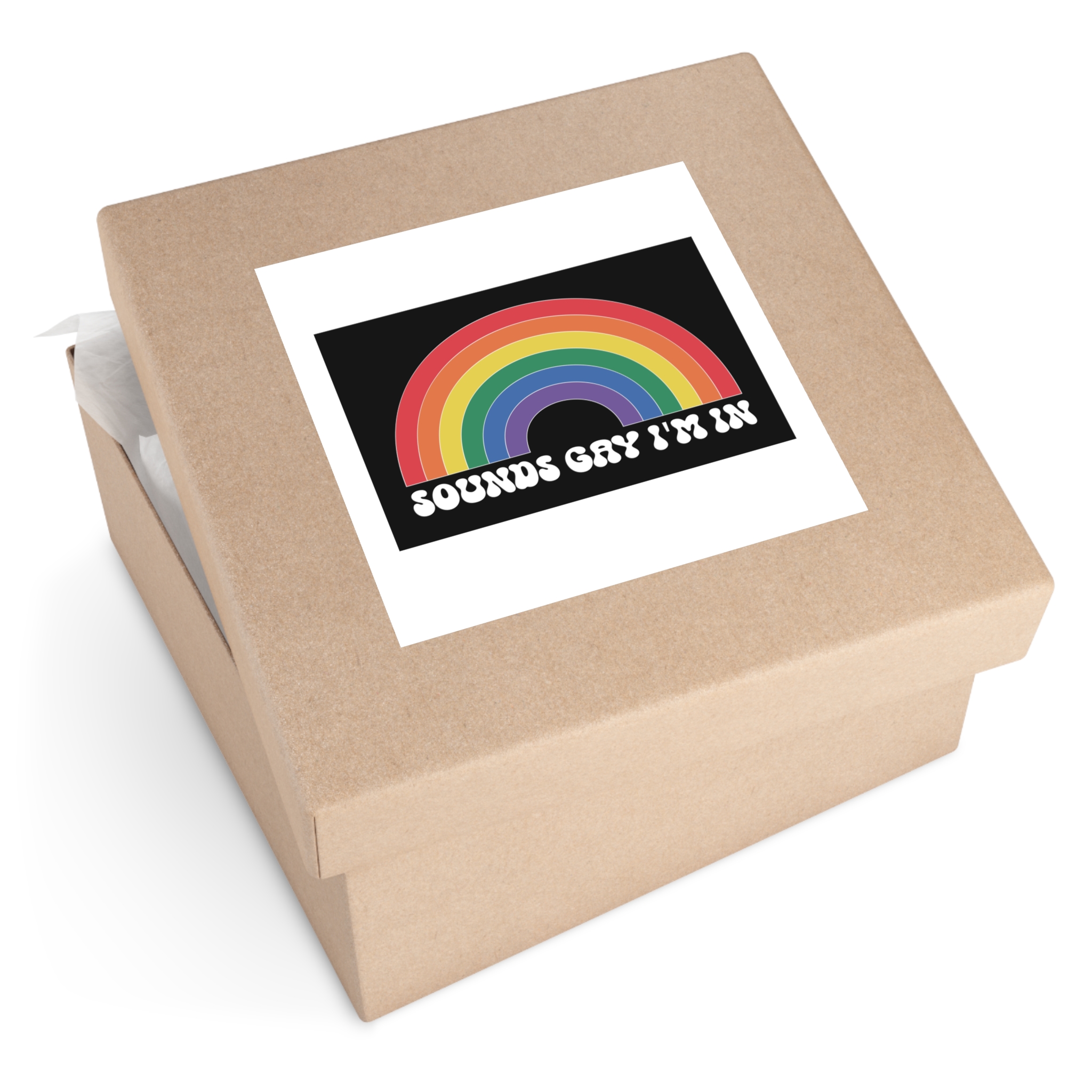 Pride Lgbtq Gay Typography Vector Tshirt Design(7) Laminate Stickers Square - Image 79