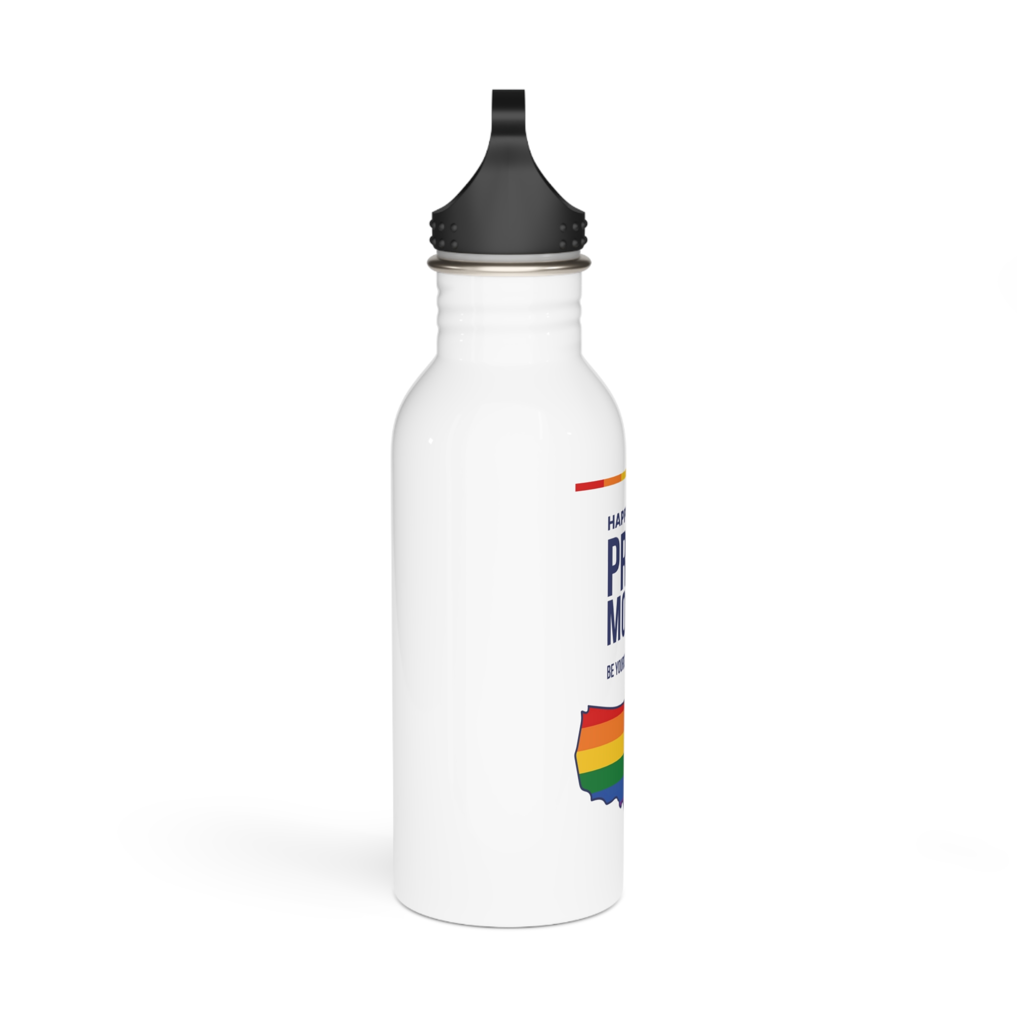 Lgbt Pride Month June 2026 Lesbian Gay Bisexual Transgender Lgbtq Flag Rainbow Love Vector (2) Stainless Steel Water Bottle - Image 2