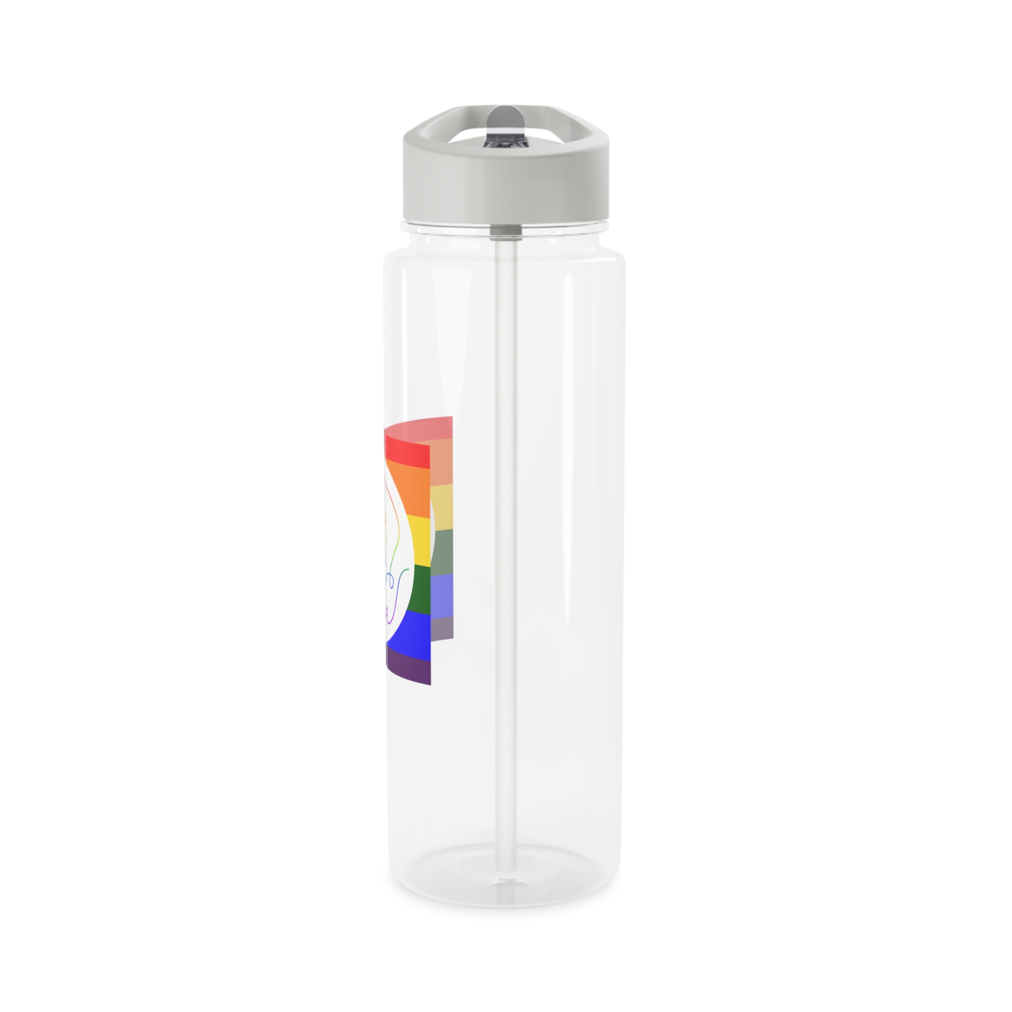 Poster With Kissing Woman Hand Lettering Love Is Love Theme Month Pride Lgbtq Love Background Tritan Water Bottle - Image 7