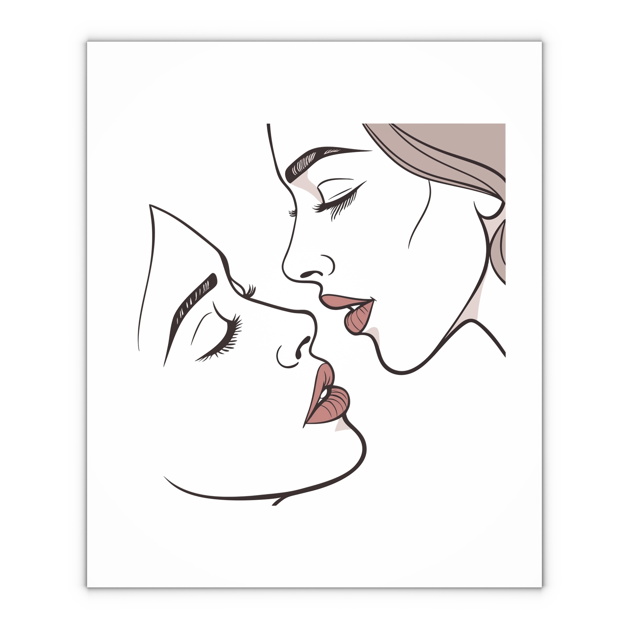Perfect Lip Set Open Close Smooches (1) Gift Wrapping Paper Sheets 1pc - Image 4