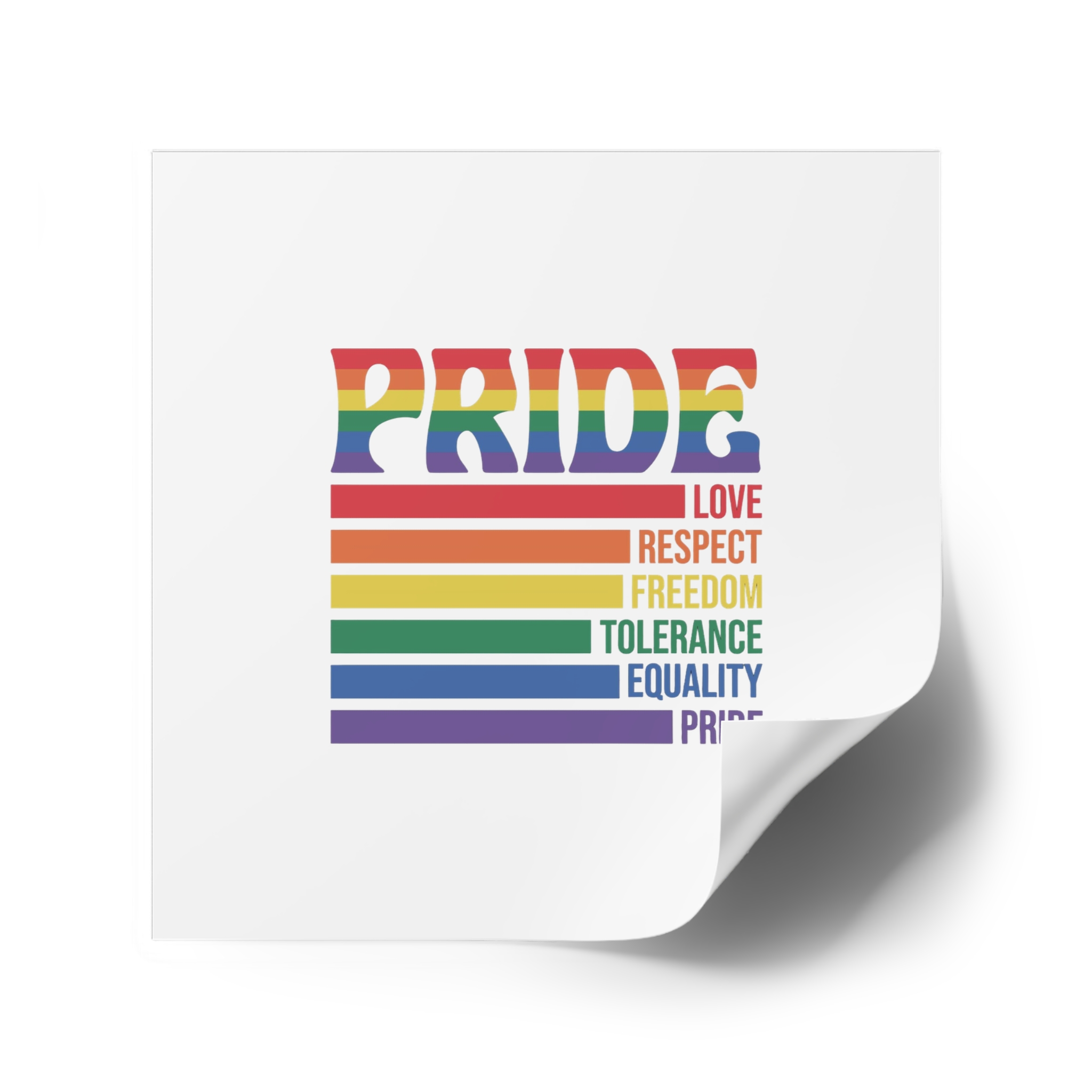 Pride Lgbtq Gay Typography Vector Tshirt Design1 Laminate Stickers Square - Image 46