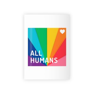 Rainbow Colored Background With All Humans Concept Pride Month Gift Wrapping Paper Rolls 1pc