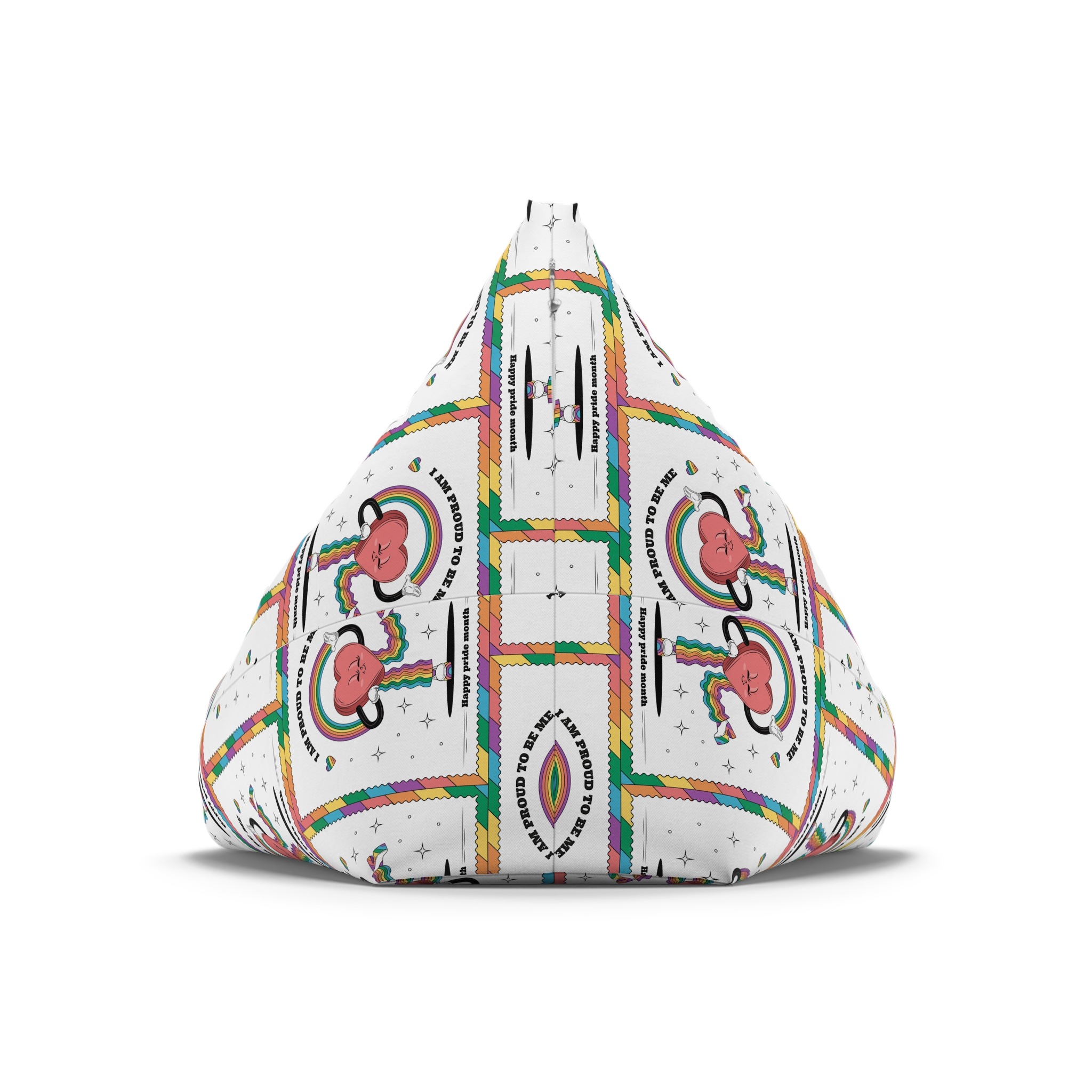 Hand Drawn Illustration Pride Month Celebration(6) Bean Bag Chair Cover - Image 6