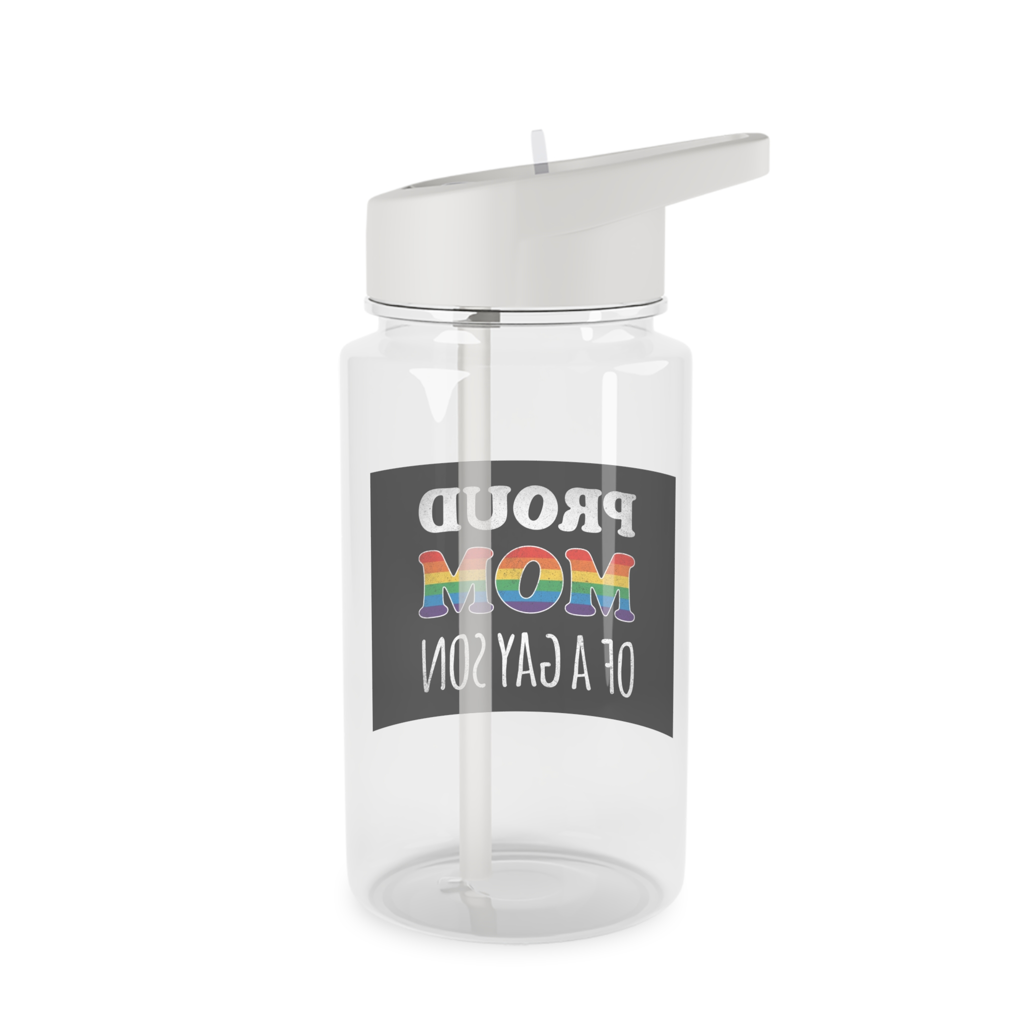 Mother Day Pride Rainbow Typography Vector Premium T Shirt(4) Tritan Water Bottle - Image 2