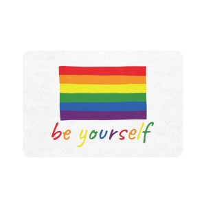 Colorful Gay Pride Flag Happy Pride Day Lgbtq Community Pride Month Vector Hand Drawn Doodle Posters Stickers Logo Cards(2) Pet Food Mat 12x18
