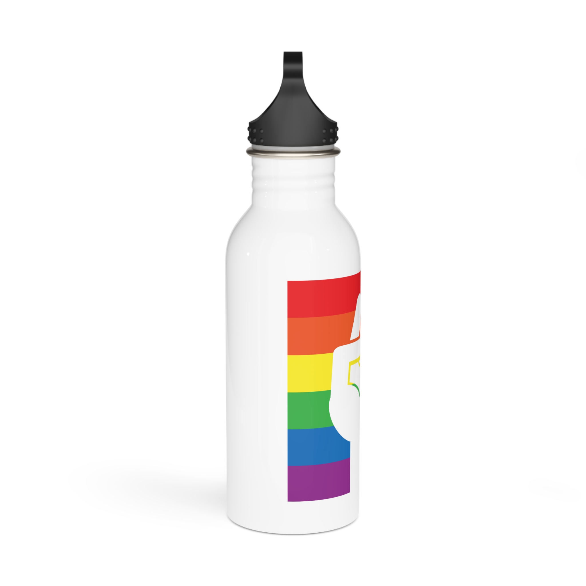 Lgbt Hand Flat Stainless Steel Water Bottle - Image 2