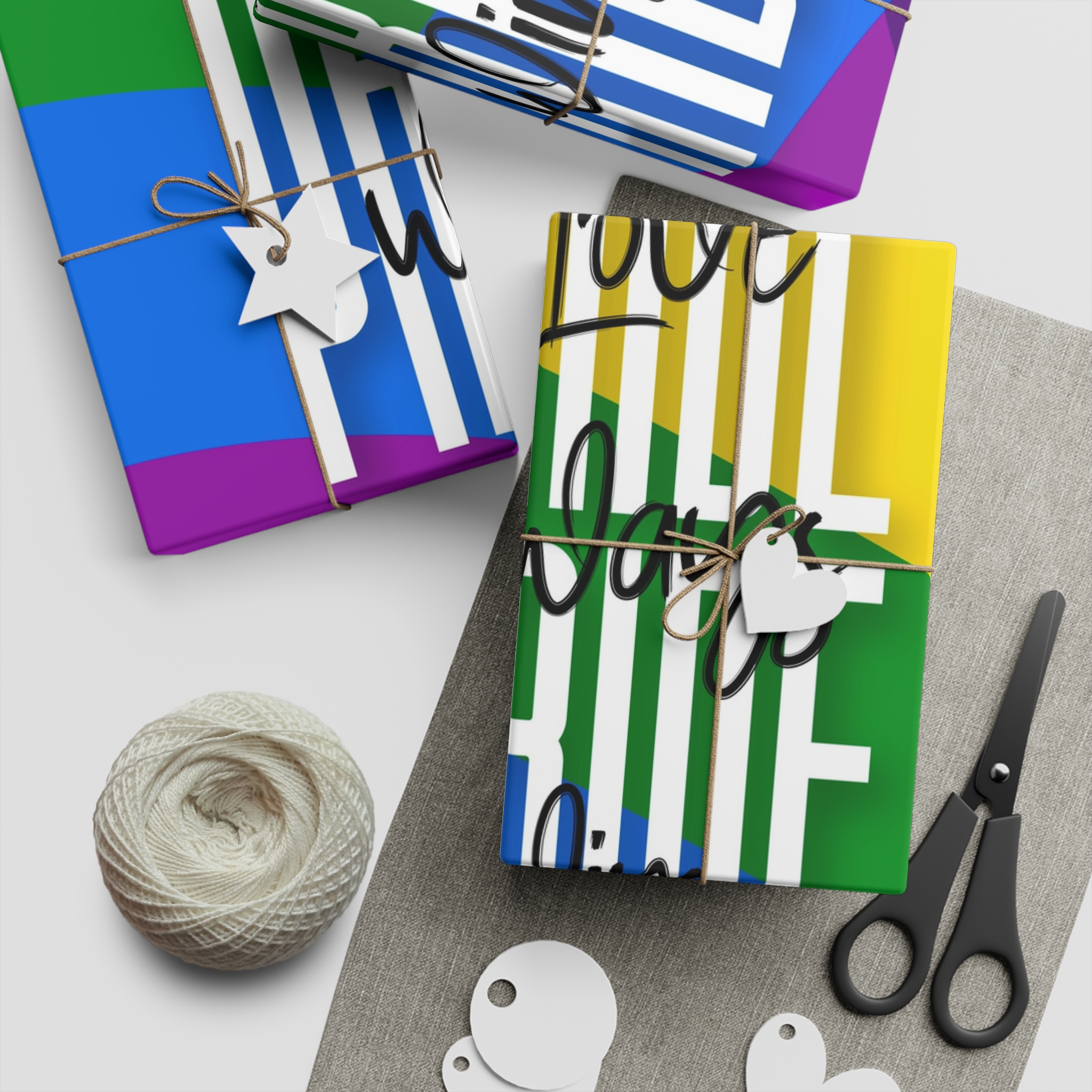 Pride Design 2 Gift Wrapping Paper Sheets 1pc - Image 5