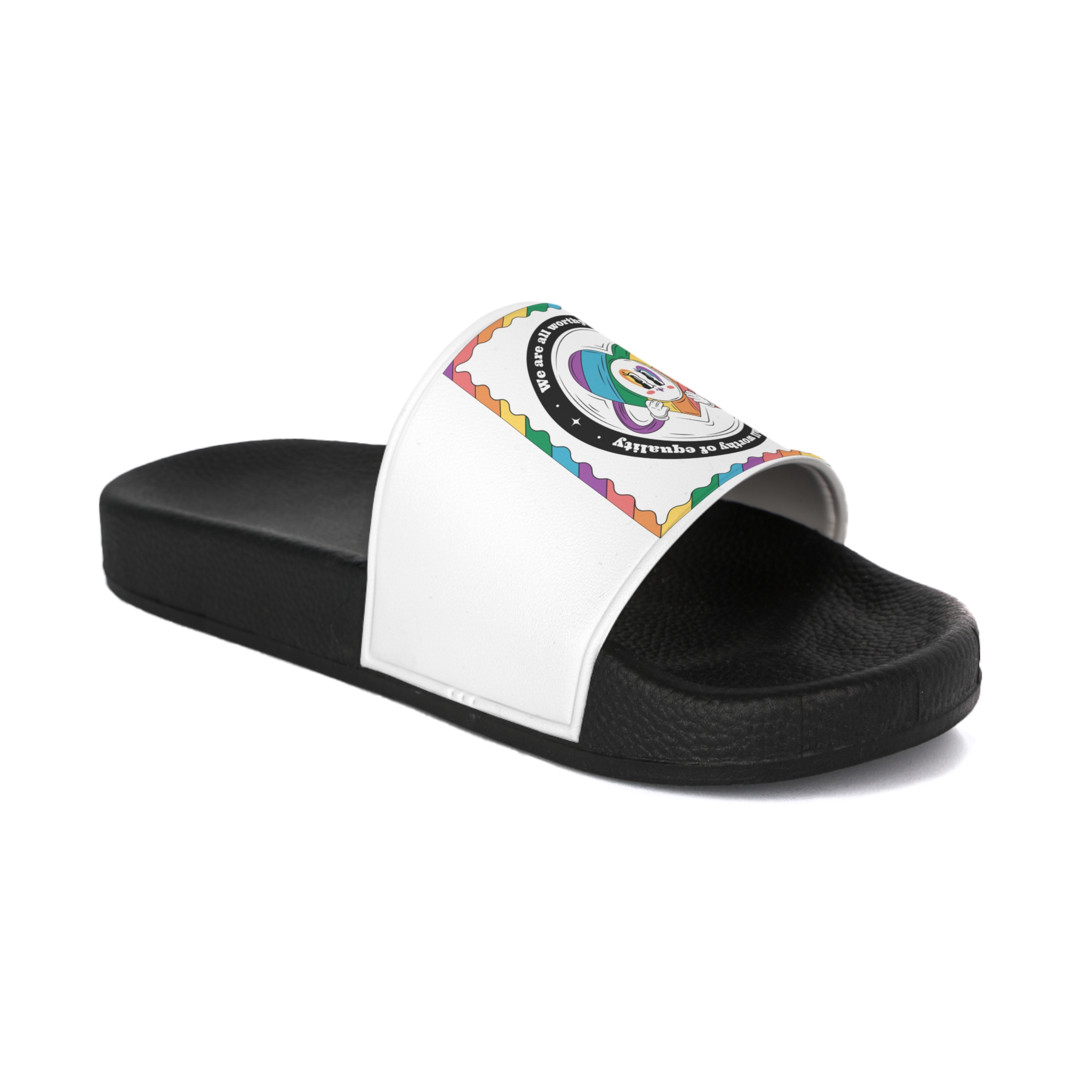 Hand Drawn Illustration Pride Month Celebration(3) Mens Slide Sandals - Image 2
