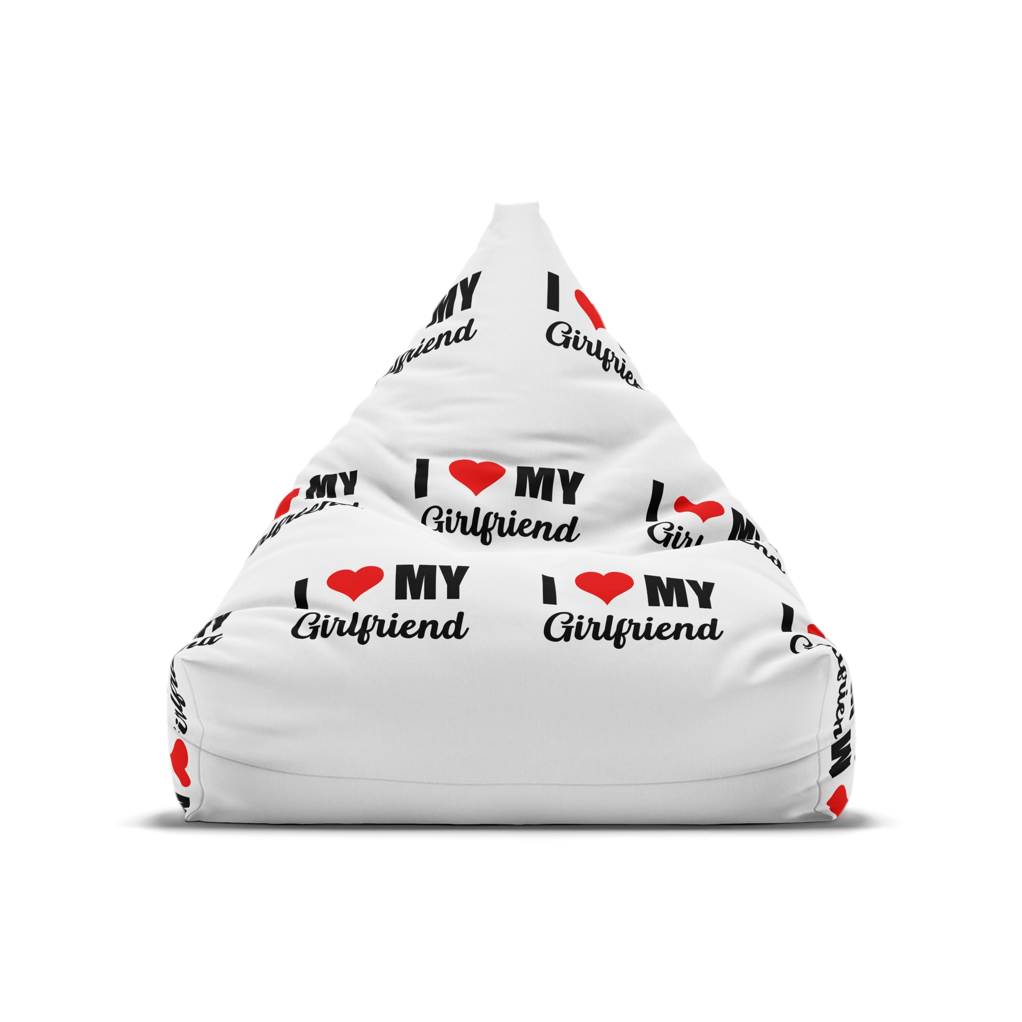 I Love My Girlfriend Valentine T Shirt Design Bean Bag Chair Cover - Image 5