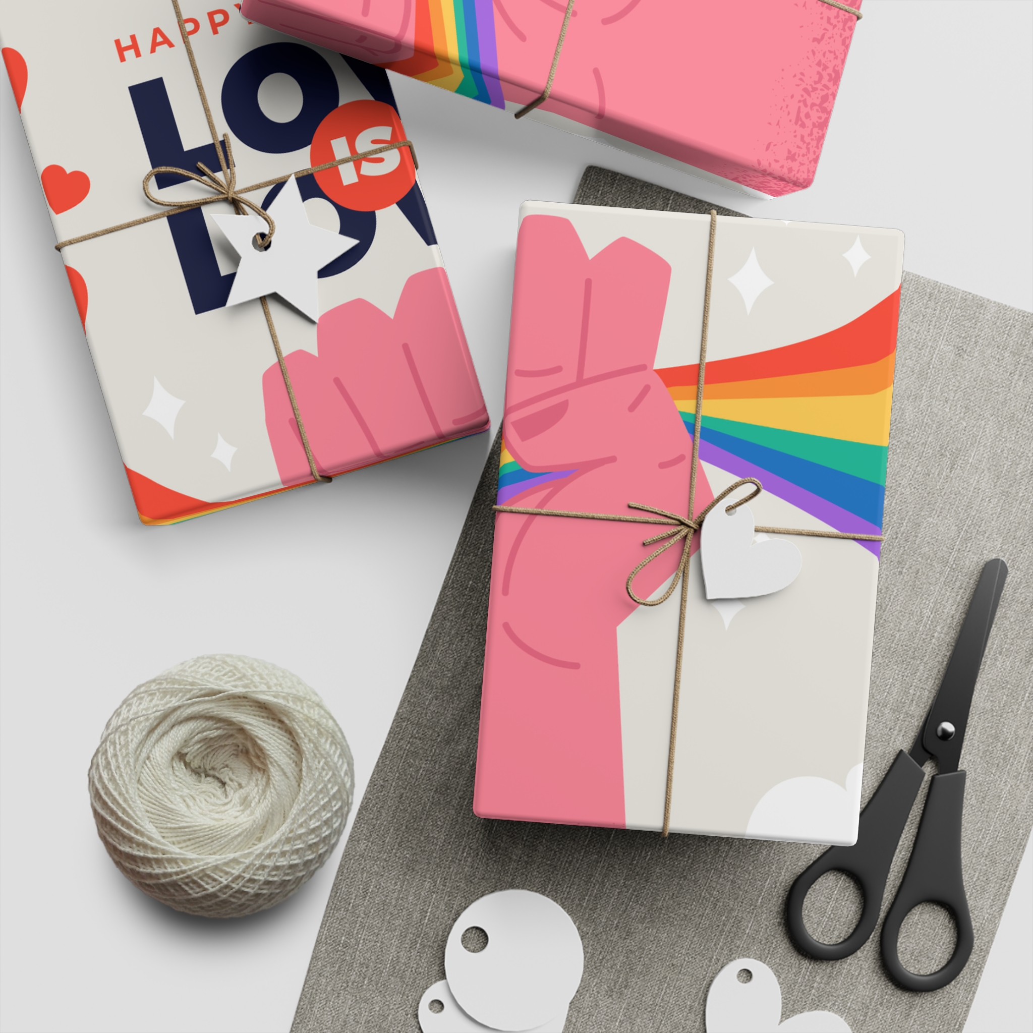Happy Pride Day Concept Gift Wrapping Paper Sheets 1pc - Image 2