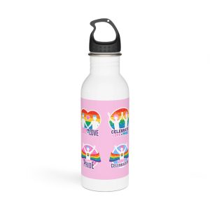 Pride Day Neon Badges Stainless Steel Water Bottle
