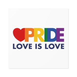 Lgbt Pride Month June 2026 Lesbian Gay Bisexual Transgender Lgbtq Flag Rainbow Love Vector (3) Laminate Stickers Square