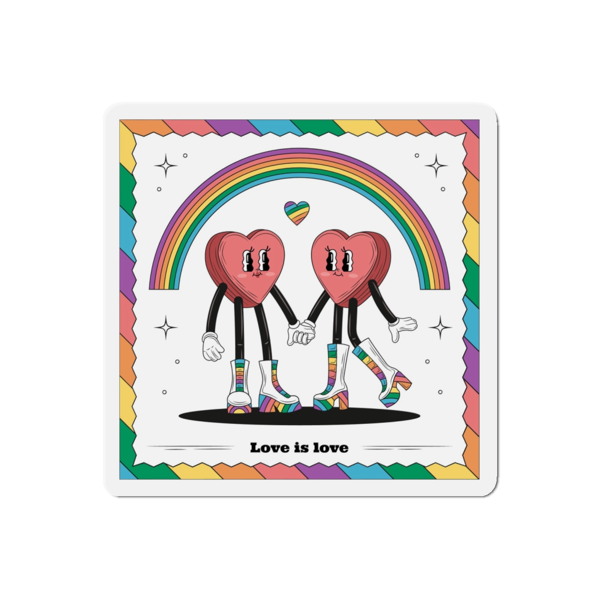 Hand Drawn Illustration Pride Month Celebration(4) Die Cut Magnets - Image 10