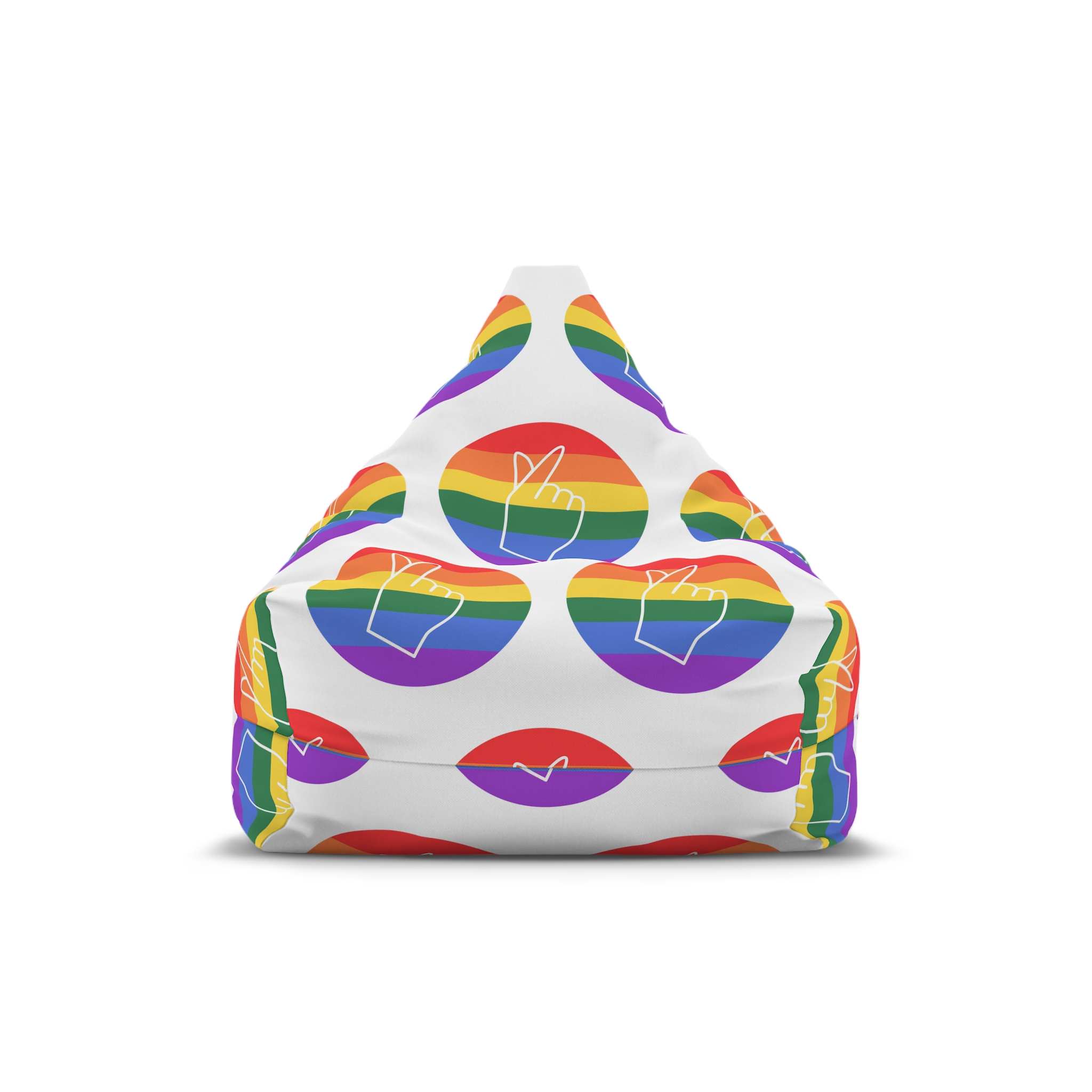 Lgbtq Diversity Rainbow Pride Concept Vector Isolated Illustration Bean Bag Chair Cover