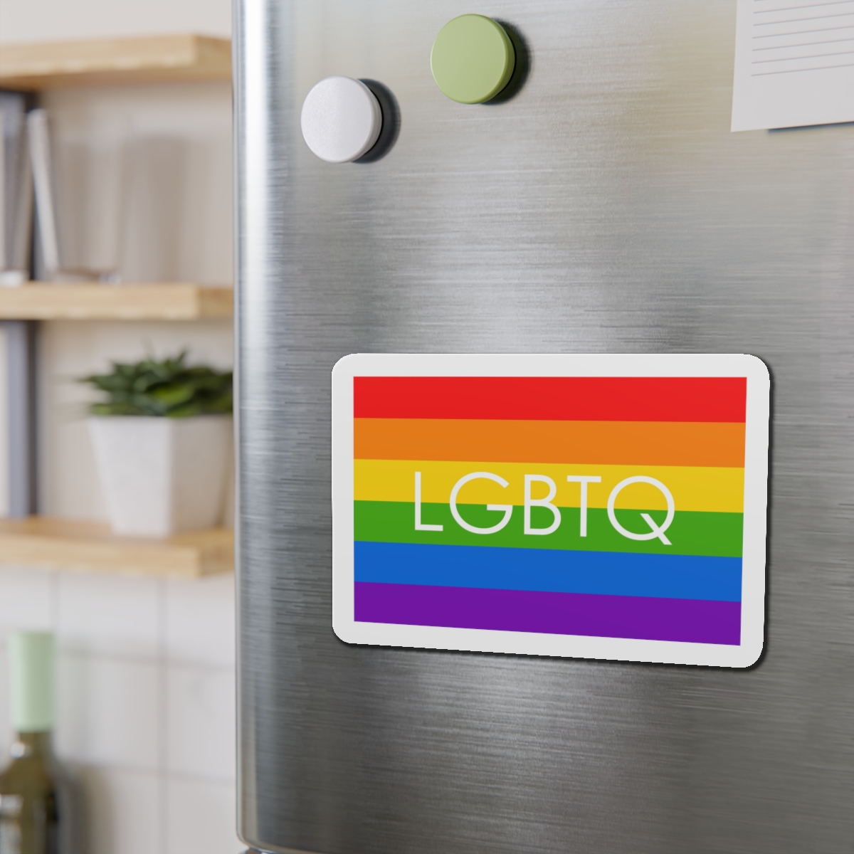Lesbian Gay Bisexual Transgender Queer Flag Rainbow Pride Flag Lgbtq Die Cut Magnets - Image 15