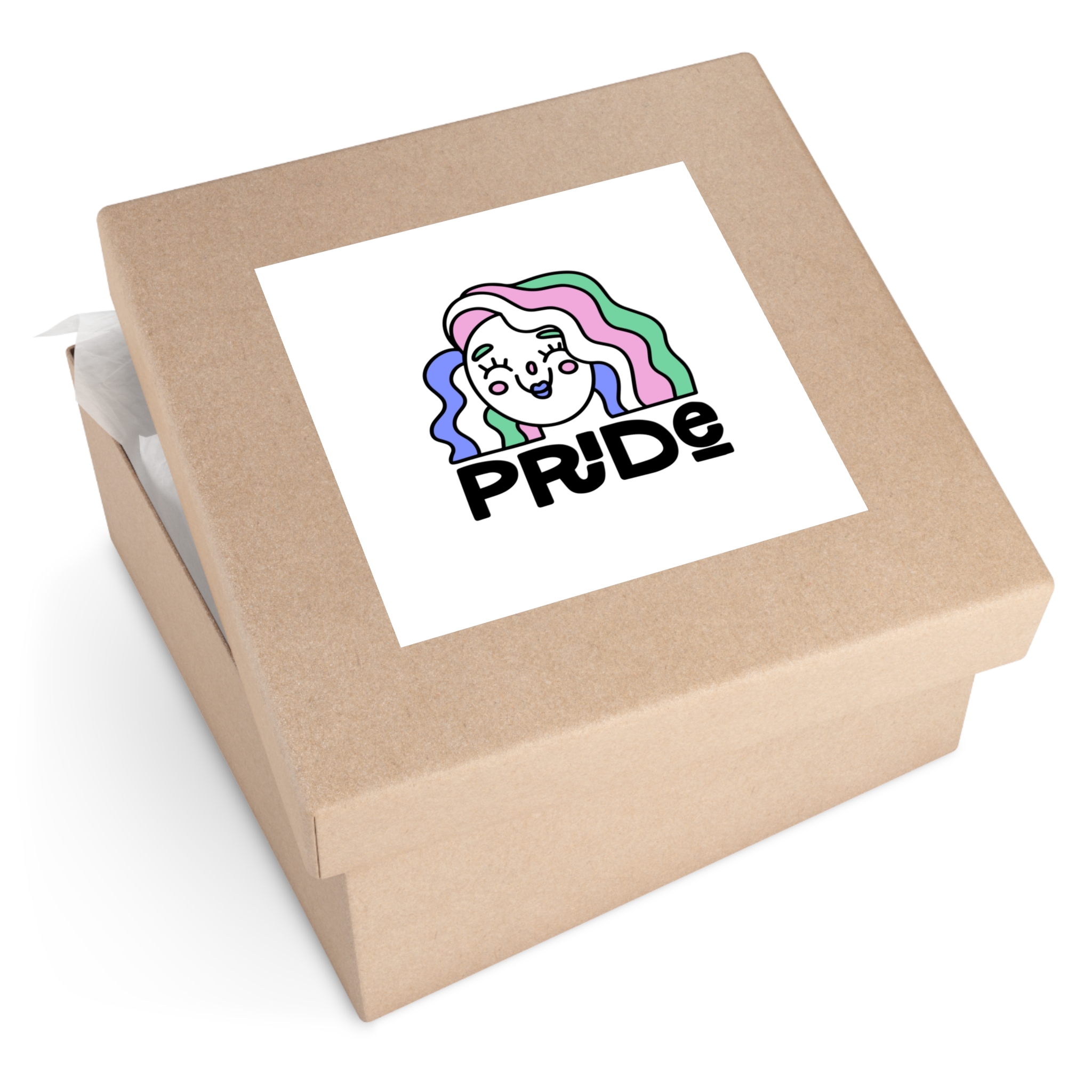 Pride Day Lettering Quote Concept Laminate Stickers Square - Image 51