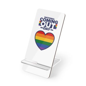 Coming Out Day Pride Month Lgbt Rainbow Flag Diversity Equality Free Love Vector Poster Mobile Display Stand For Smartphones