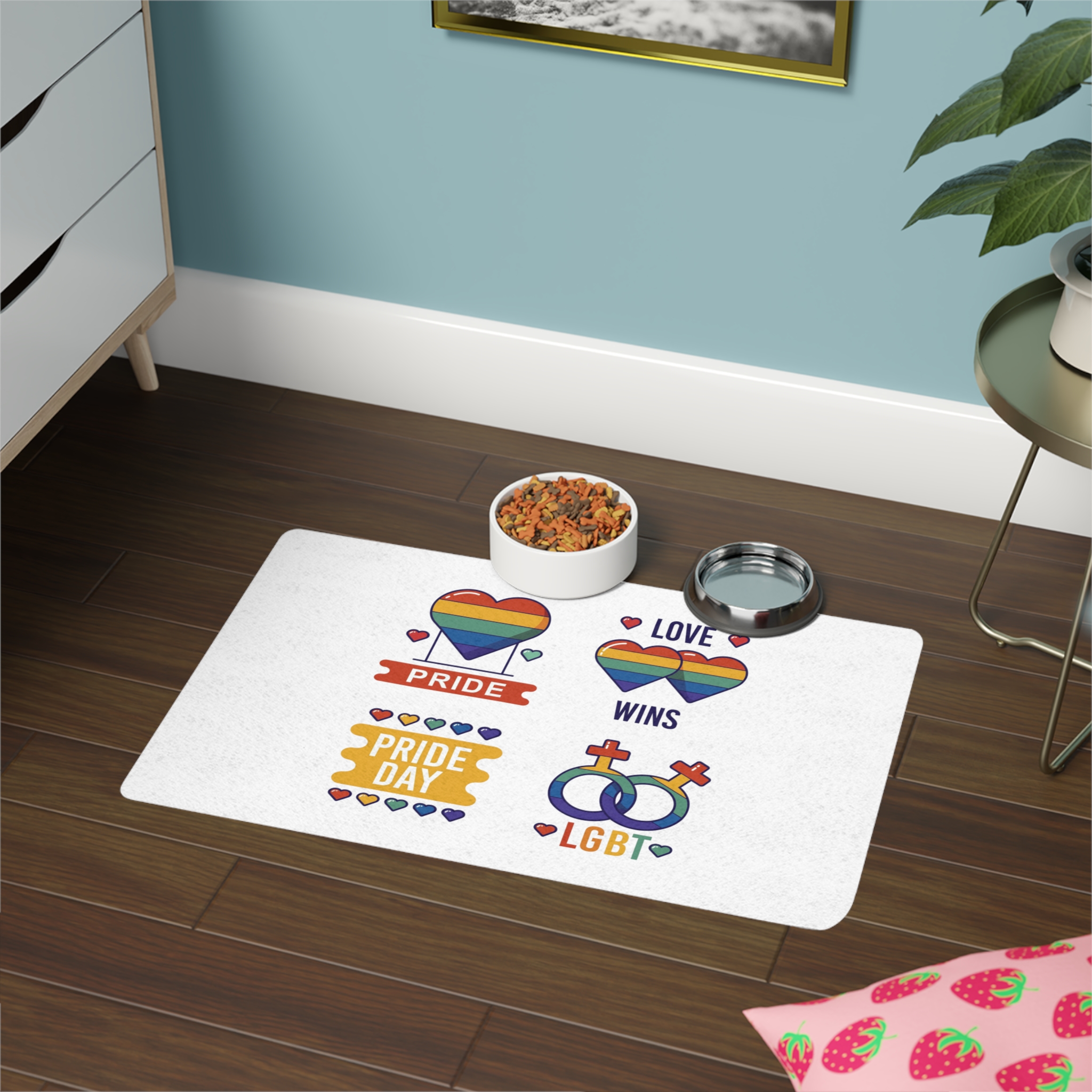Pride Day Label Collection Concept Pet Food Mat 12x18 - Image 4