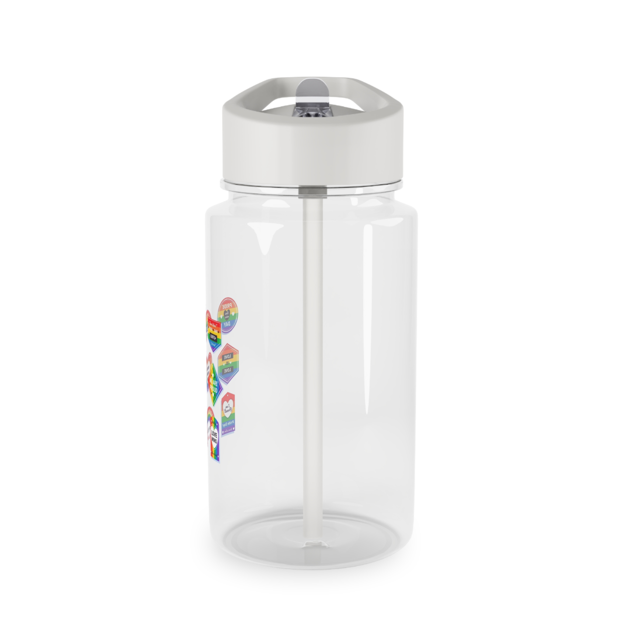 Pride Day Labels Concept Tritan Water Bottle - Image 3
