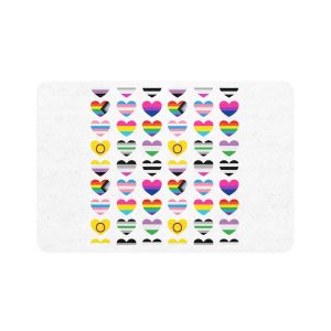Vector Seamless Pattern Gender Lgbt Flag Heart Pet Food Mat 12x18