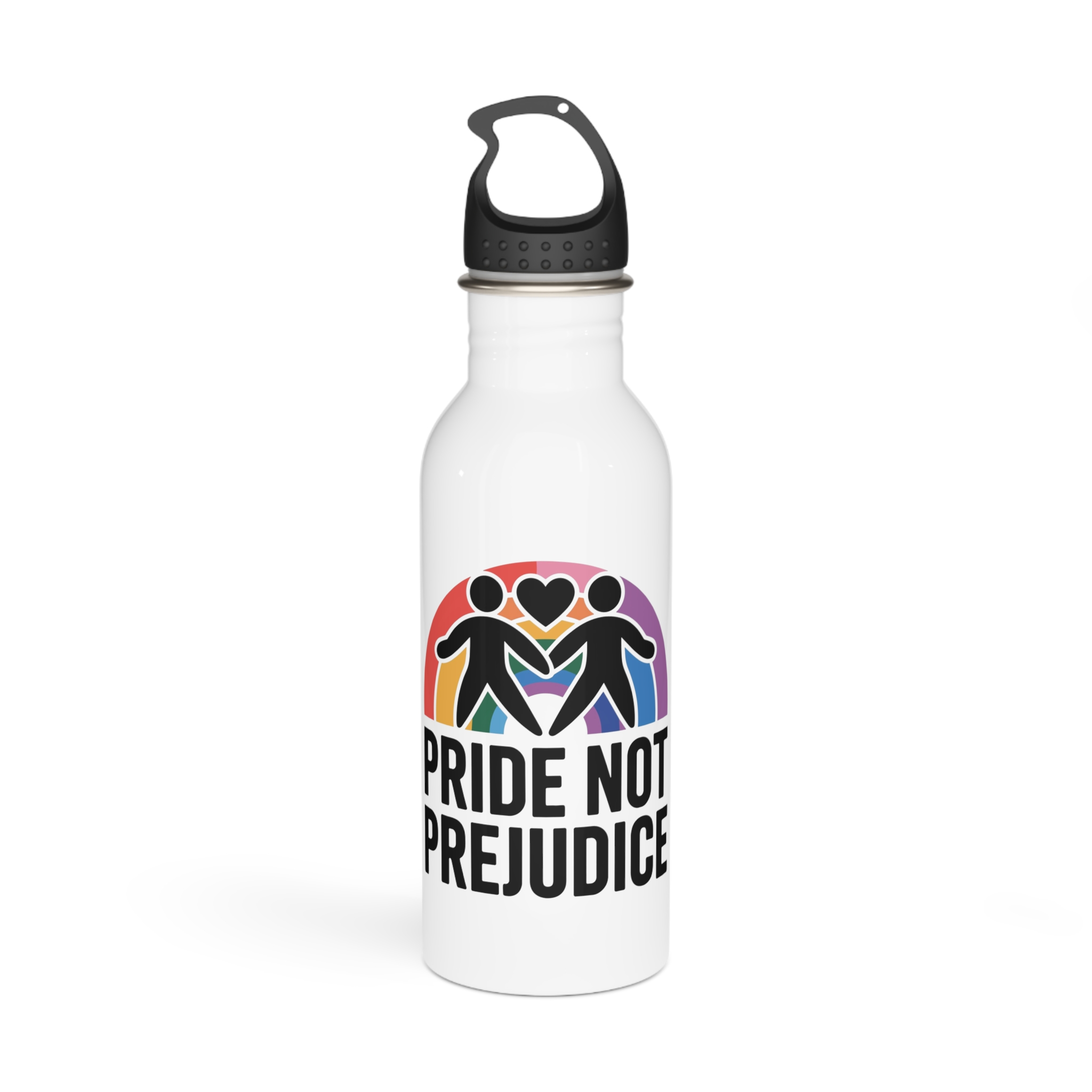 Pride Prejudice T Shirt Design Isolated White Background Stainless Steel Water Bottle