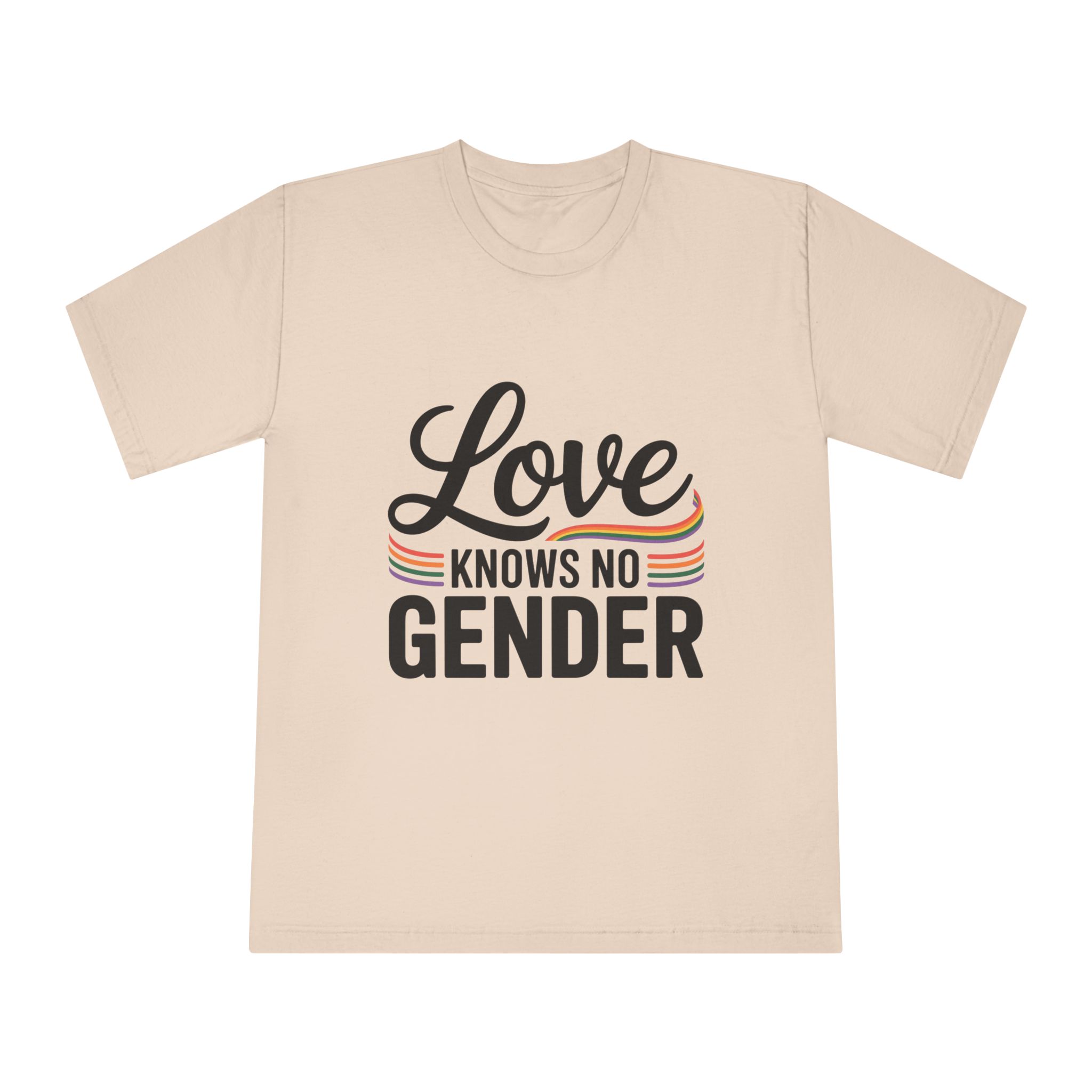 Love Knows No Gender T Shirt Design Isolated White Background 2 - Unisex Classic Crewneck T Shirt - Image 9