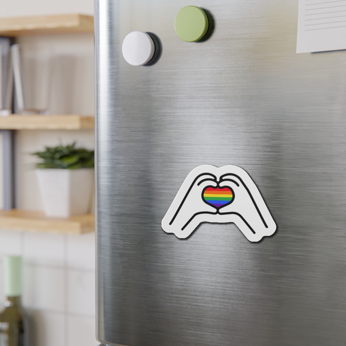 Lgbt Concept Heart Colors Lgbtq Flag Love Is Love Shape Heart Icon Lgbt Die Cut Magnets - Image 12