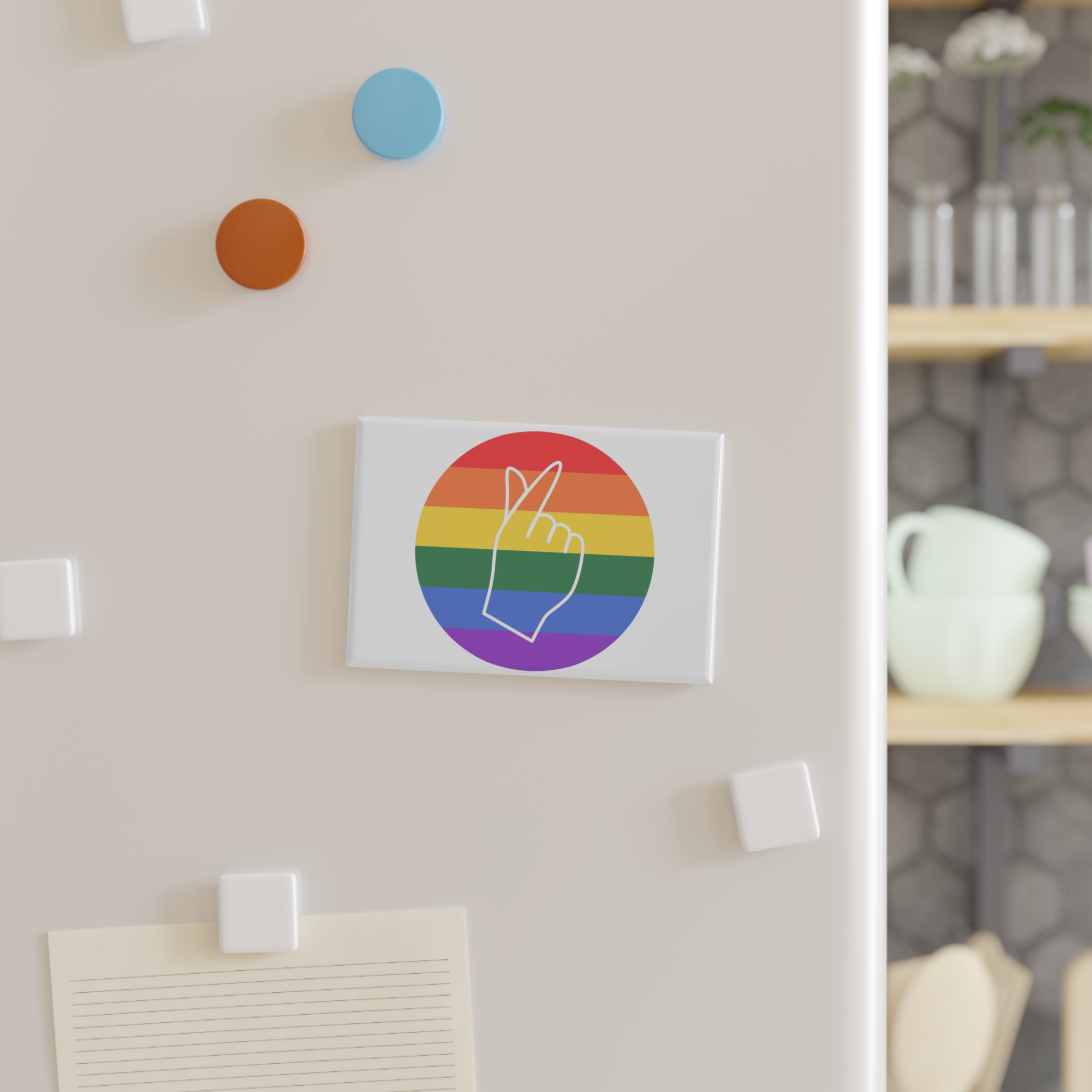 Lgbtq Diversity Rainbow Pride Concept Vector Isolated Illustration Button Magnet Rectangle 1 And 10 Pcs - Image 3