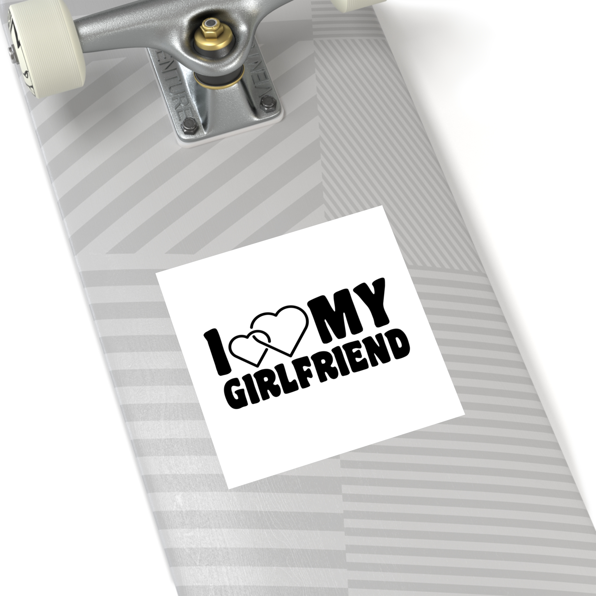 I Love My Girlfriend Iheart My Girlfriend Laminate Stickers Square - Image 44